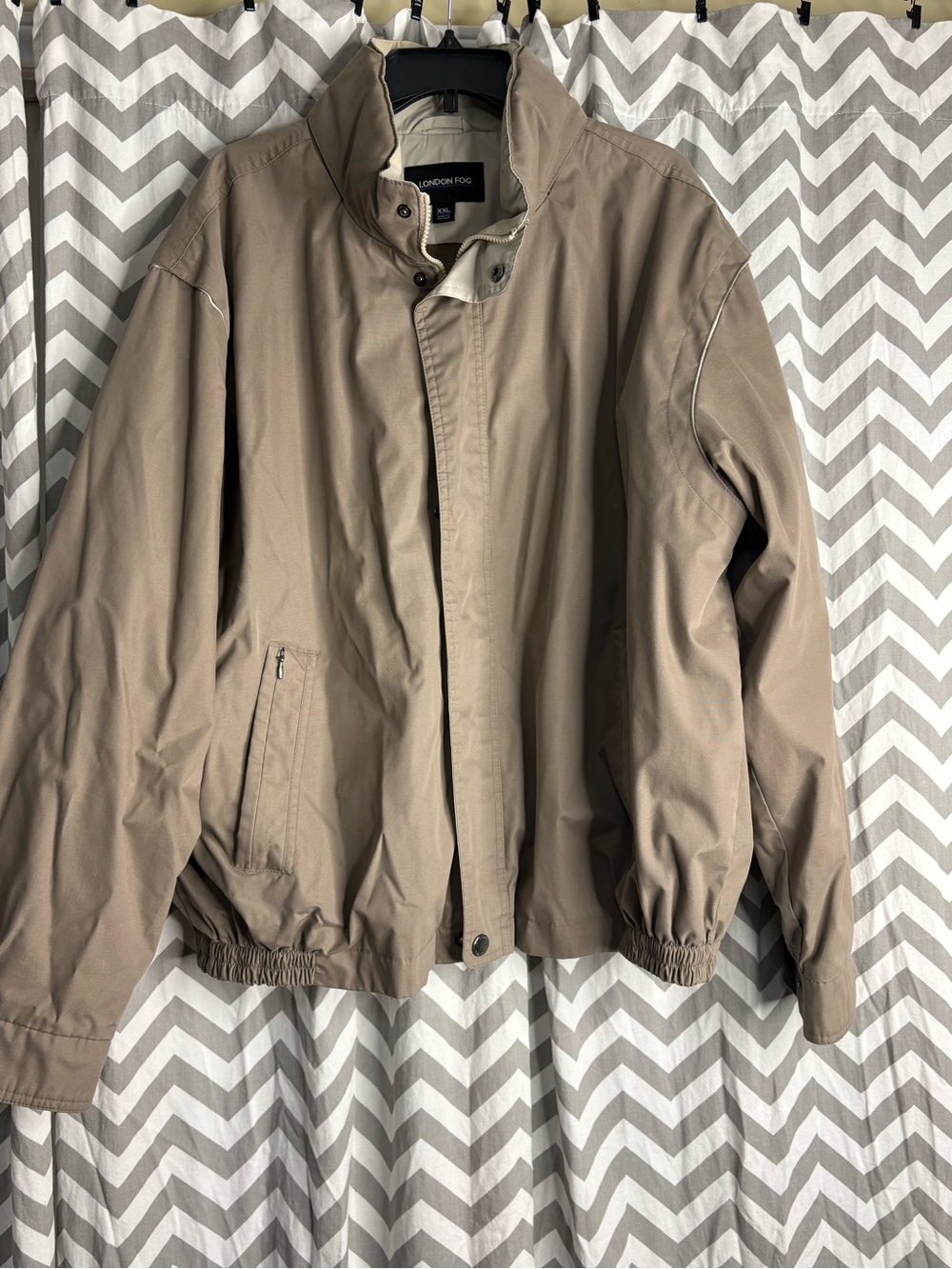 London Fog Men's Khaki Bomber Jacket
